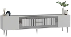 Έπιπλο Τηλεόρασης Dekolp 475OLV3011 150x29,6x48,2cm White-Silver