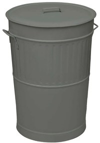 Κάδος Απορριμμάτων Retro 4868-163 Φ48x68cm 100lt Grey Ατσάλι