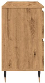 vidaXL Ντουλάπι μπάνιου Δρυς τεχνίτης 80x33x60 cm Κατασκευασμένο ξύλο