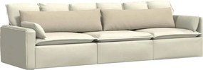 vidaXL Μαξιλάρι Καναπέ 2 pcs Κρεμ 145 x 40 εκ. ύφασμα