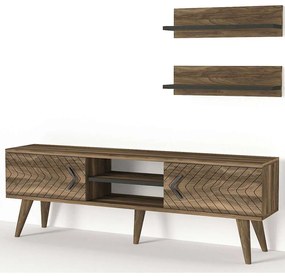 Σύνθεση Τηλεόρασης Legato 804TRH3016 150x29,5x45,5cm Walnut-Anthracite