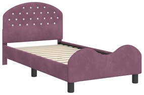 vidaXL Κρεβάτι Παιδικής Κρεβατοκάμαρας με Κεφαλάκι Μοβ 80 x 160 cm