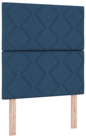 vidaXL Κρεβάτι με ελατήρια και στρώμα & LED Μπλε 80x200 cm