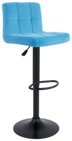 ΣΚΑΜΠΩ ΜΠΑΡ DIANA HM202.18 ΒΕΛΟΥΔΟ ΤΙΡΚΟΥΑΖ & ΜΑΥΡΟ ΜΑΤ ΣΚΕΛΕΤΟ 44x52x109Υεκ