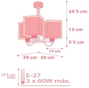Koala Pink κρεμαστό τρίφωτο οροφής (63267[S]) - 63267S