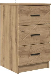 vidaXL Κομοδίνο artisan δρυς 38 x 38 x 66 εκ Επεξεργασμένο ξύλο