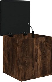 vidaXL Παγκάκι Αποθήκευσης Καπνιστή Δρυς 42x42x45 εκ. από Επεξ. Ξύλο