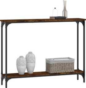 vidaXL Τραπέζι Κονσόλα Καπνιστή Δρυς 100x22,5x75 εκ. Επεξεργ. Ξύλο