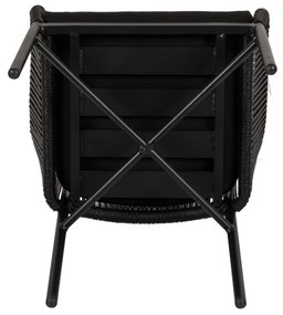 Πολυθρόνα Κήπου KAGERA Μαύρο Αλουμίνιο/Rattan 57x58x77cm - 14840003 - 14840003