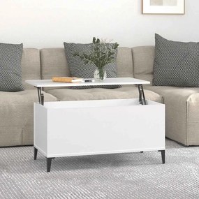 vidaXL Τραπεζάκι Σαλονιού Λευκό 90x44,5x45 εκ. από Επεξεργασμένο Ξύλο