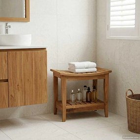 vidaXL Τραπέζι Πλευρικής Μπανιέρας Φυσικό 50 x 35 x 45 cm