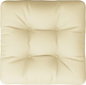 vidaXL Μαξιλάρα Δαπέδου / Παλέτας Κρεμ 60 x 61,5 x 10 εκ. Βαμβακερή