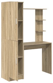 vidaXL Γραφείο  με Αποθήκευση Sonoma Oak Επεξεργασμένο Ξύλο