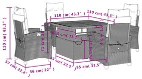 ΣΕΤ ΤΡΑΠΕΖΑΡΙΑΣ ΚΗΠΟΥ 5 ΤΕΜ. ΜΠΕΖ ΣΥΝΘΕΤΙΚΟ ΡΑΤΑΝ ΜΕ ΜΑΞΙΛΑΡΙ 3277414