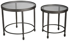 Τραπεζάκια Granaz (Σετ 2Τμχ) 04-1103 65x65x60 Metal