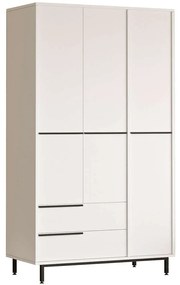 Ντουλάπα Τρίφυλλη On 956LCS3495 112,2x55x195,6cm White-Black Τρίφυλλη