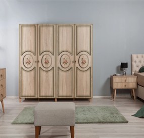 Τετραφυλλη Ντουλαπα Δρυς Sonoma IMAJ 52x180x192