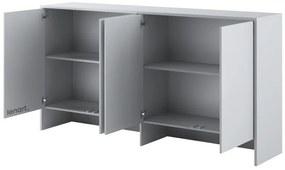 Σετ επίπλων Concept Pro Lenart AH144, Γκρι, Πλαστικοποιημένη μοριοσανίδα, Τάβλες για Κρεβάτι, 160x200, Ενιαίος, Με κρεβάτι, Με πρόσθετο εξοπλισμό