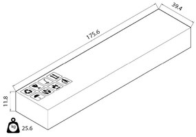 Ξύλινο Έπιπλο Τηλεόρασης TROIS Καρυδί-Μαύρο Μ160xΠ31.2xΥ30