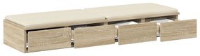 vidaXL Κομοδίνα με Συρτάρια Sonoma Oak 120x36.5x16.5 εκ Επεξεργασμένο Ξύλο