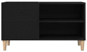 vidaXL Ντουλάπα δίσκων Μαύρο Δρυς 84,5x38x48 εκ Επεξεργασμένο ξύλο