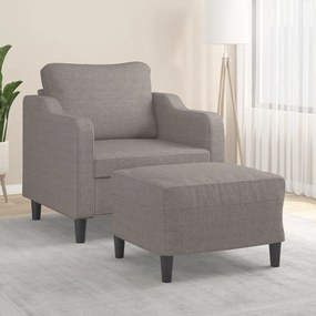 Πολυθρόνα Taupe 60 εκ. από Υφασμάτινη με Υποπόδιο 3201134