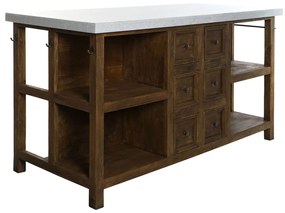 Ντουλάπι κουζίνας Home ESPRIT Λευκό Καφέ 168 x 76 x 92 cm