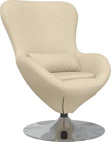 vidaXL Κάθισμα-αυγό Κρεμ 63 x 73 x 90 εκ ύφασμα