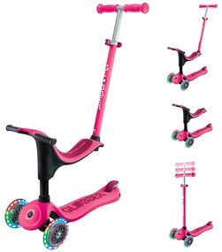 Globber Scooter Go.Up Sporty Lights Funchsia