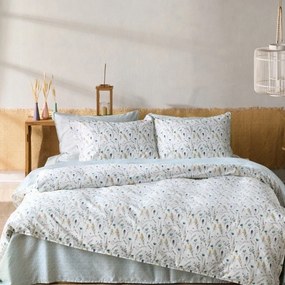 Κουβερλί Erbe 10 White-Yellow Kentia Υπέρδιπλo 230x250cm 100% Βαμβακοσατέν