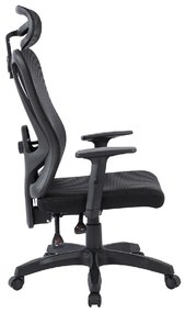 BF3750 ΠΟΛΥΘΡΟΝΑ ΓΡΑΦΕΙΟΥ ΔΙΕΥΘΥΝΤΗ, MESH ΜΑΥΡΟ, ΜΠΡΑΤΣΑ UP-DOWN
