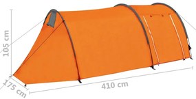 Σκηνή Camping 9 Ατόμων Γκρι / Πορτοκαλί - Γκρι