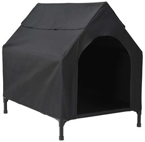 vidaXL Σπίτι Σκύλου Μαύρο 110 x 75 x 107.5 εκ