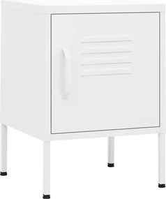 vidaXL Κομοδίνα 2 τεμ. Λευκά 35 x 35 x 51 εκ. Ατσάλινα