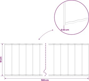 vidaxl Περίγραμμα γκαζόν 5 μ x 10 εκ Γαλβανισμένος Χάλυβας Ασημί