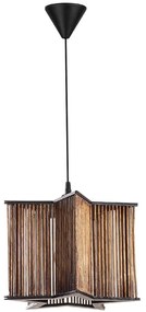 Φωτιστικό Οροφής Star Cage 390FLH2188 30x30x60cm E27 40W Brown Opviq