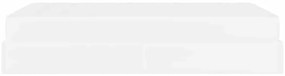 vidaXL Σκελετός κρεβατιού με στρώμα με στρώμα 2 pcs Λευκό PVC