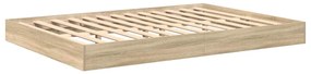vidaXL Κρεβάτι Βιβλιοθήκης Sonoma Δρυς 140 x 200 cm Επεξεργασμένο ξύλο