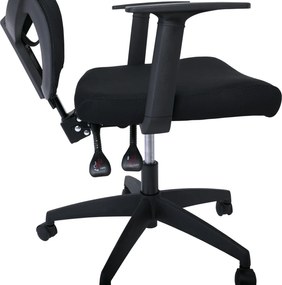 BF2910 Πολυθρόνα Γραφείου Μαύρο Mesh - Ύφασμα Μαύρο   1τμχ