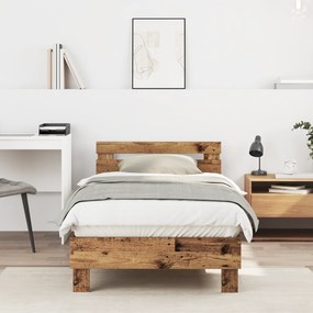 vidaXL Κρεβάτι από Παλιό Ξύλο 90x190 cm - Φτιαγμένο από Μηχανικά Ξύλα