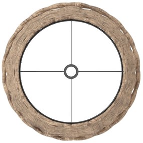 vidaXL Καπέλο Φωτιστικού Καφέ Ø25x17 εκ. από Wicker