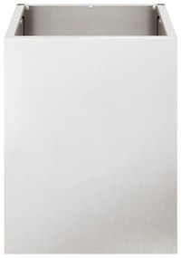 vidaXL Γλάστρα Κήπου Ασημί 50 x 32 x 40 εκ Ανοξείδωτο ατσάλι