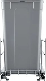 VEVOR Double Pullout Waste Container Kitchen Trash Can Soft Close Grey 27QTx2