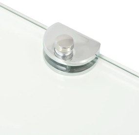 vidaXL Ράφια Γωνία 2 τεμ Διάφανα 35x35 εκ Γυάλινα + Στηρίγματα Χρωμίου