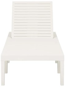 vidaXL Ξαπλώστρα Λευκή Πλαστική