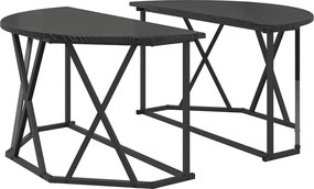 vidaXL Τραπεζάκι σαλονιού Μαύρη Οξυά 80 x 80 x 42 cm