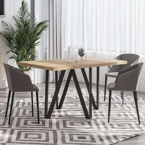 Τραπέζι Νο14 158,5x90x75cm Honey Melamine, Metal