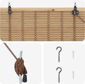 vidaXL Ρόλερ (στόρι) Φύση 40 x 220 cm Μπαμπού
