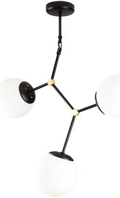 Φωτιστικό Οροφής Damar 892OPV1636 55x15x65cm 3xE27 40W Black-White Opviq
