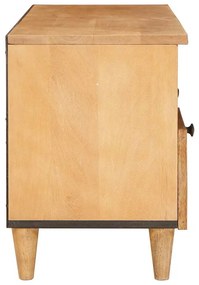 vidaXL Ντουλάπι TV Ανοιχτό καφέ 100 x 33 x 46 εκ Μασίφ ξύλο μάνγκο